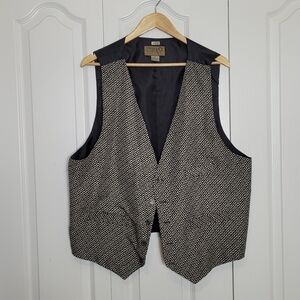 Vintage Black and White Patterned Vest